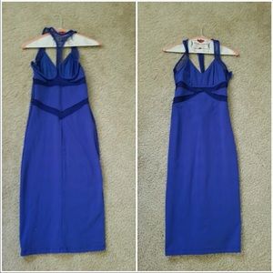 Royal Blue Bebe Midi Dress Small
